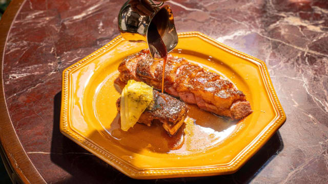 A plate of food at Maison Passerelle Restaurant. lead.