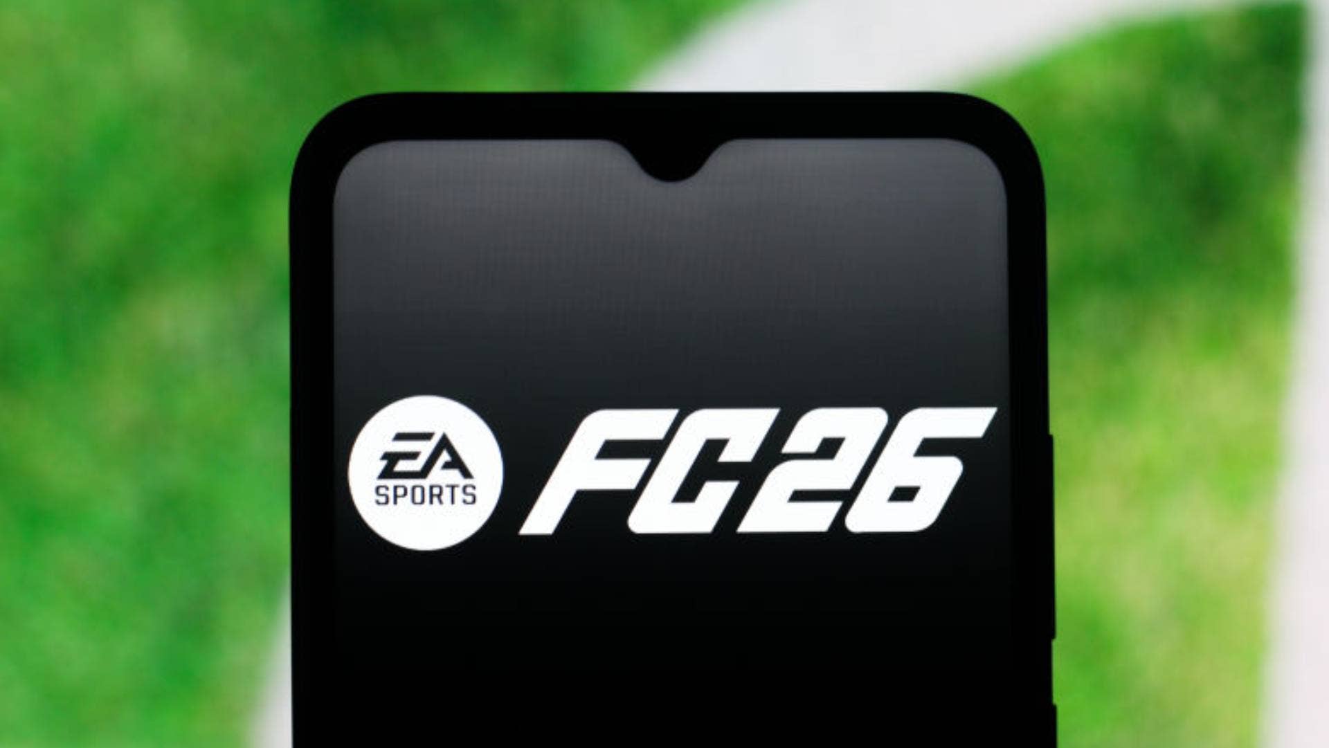 EA Sports FC 26 logo on a smartphone