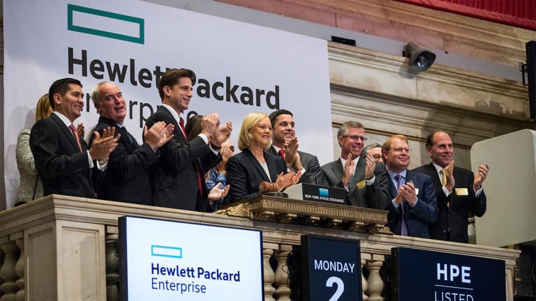 HPE Rises on Earnings Beat; CFO Says He Sees Room to Expand Margins Further
