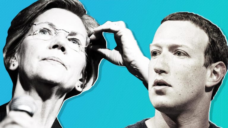 Zuckerberg Squares Off Against Warren, Says He'd Sue if Facebook Were Broken Up