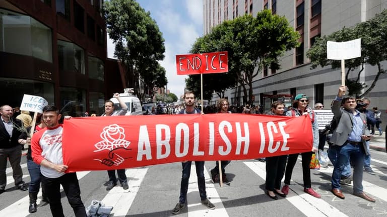 Which 3-letter agency is enforcing US immigration laws at the border?
