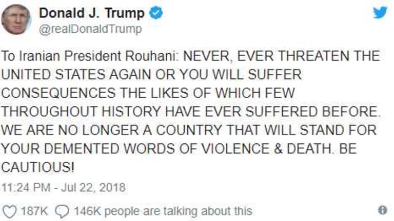 Monday Market Movement – Trump Tweets War Threats Against Iran