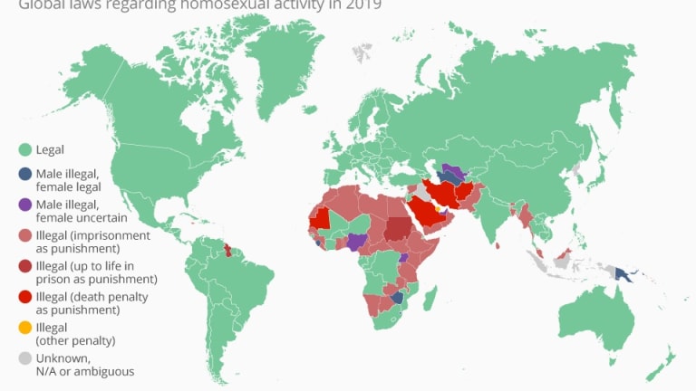 Still Stonewall’d: Mapping The Legal Status Of Homosexuality Worldwide