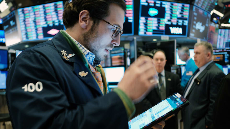 New York Stock Exchange Traders Lead