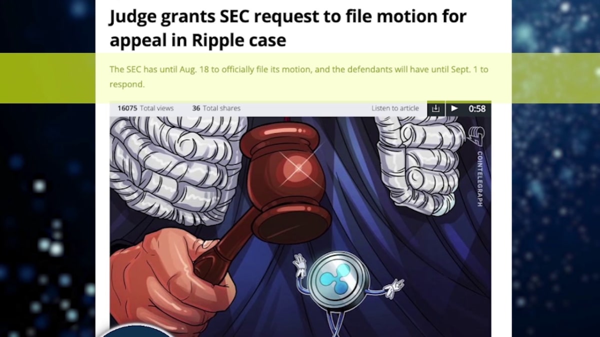 SEC wins permission to appeal Ripple, XRP securities victory