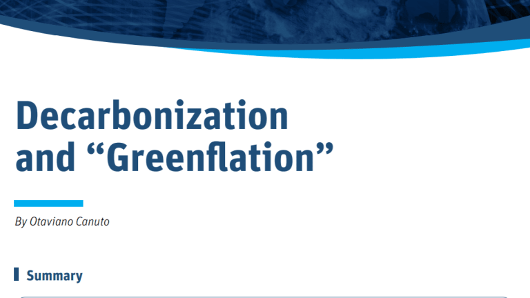 Decarbonization and “Greenflation”