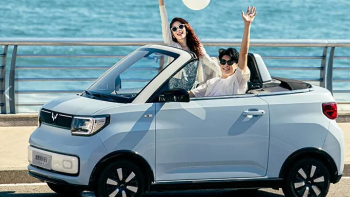 Incredibly cute mini electric vehicle convertible for sale on