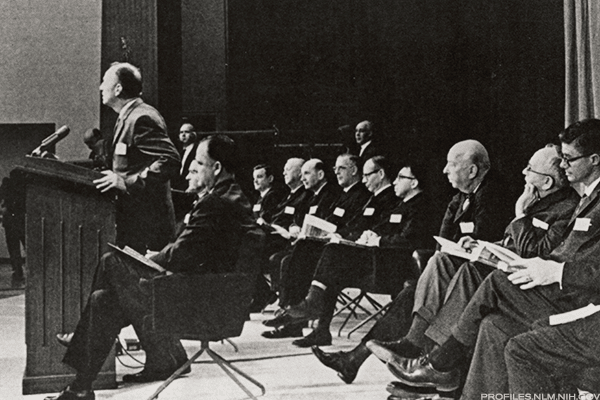 U.S. Surgeon General Luther Terry in 1964 documented that health risks including lung cancer and chronic bronchitis are related to cigarette smoking. This is the first landmark report linking smoking to health risks.