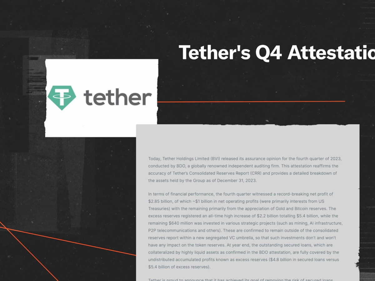 Tether Reports Record Profits