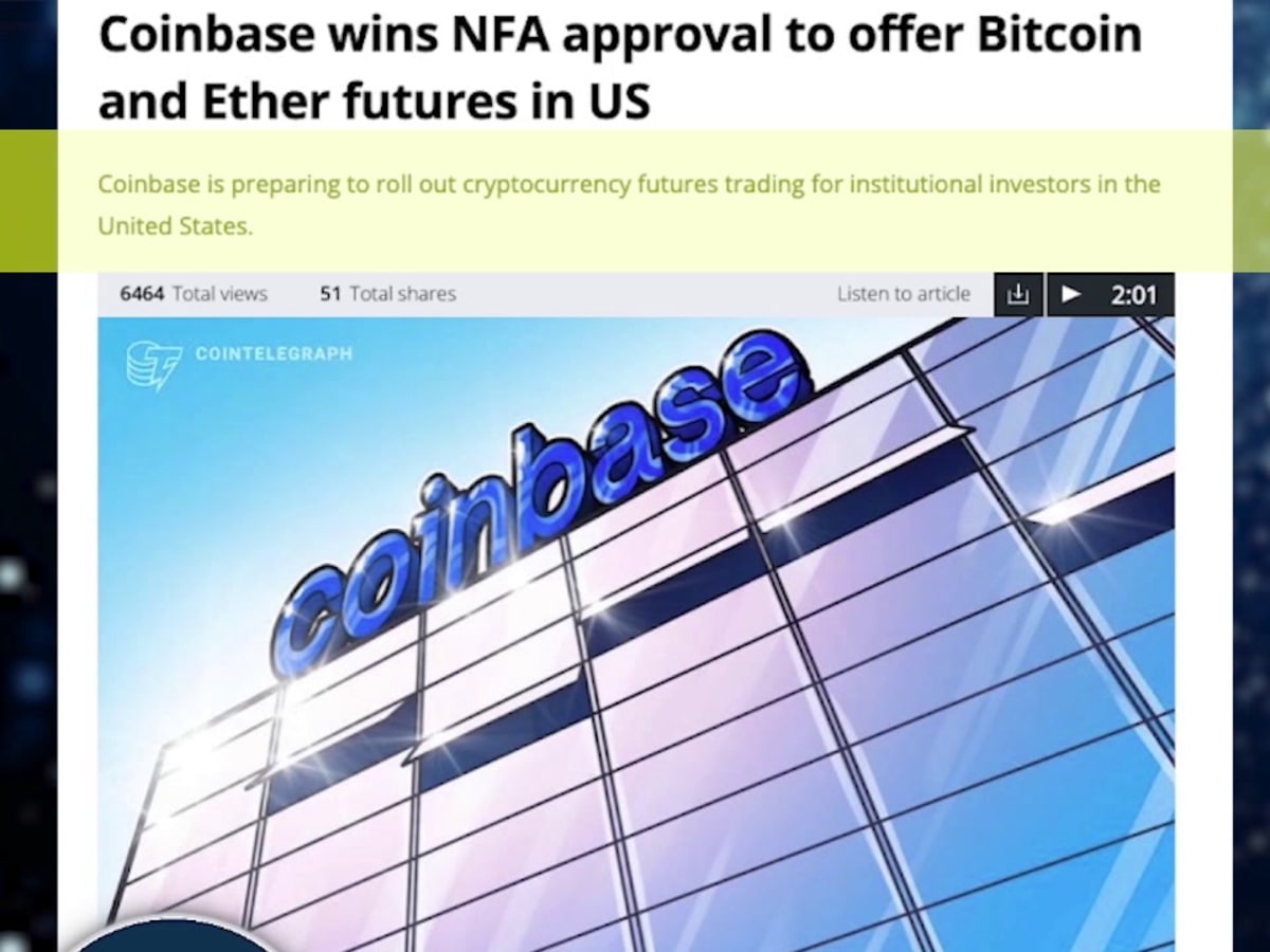 Coinbase brings the most popular crypto trade under regulatory oversight
