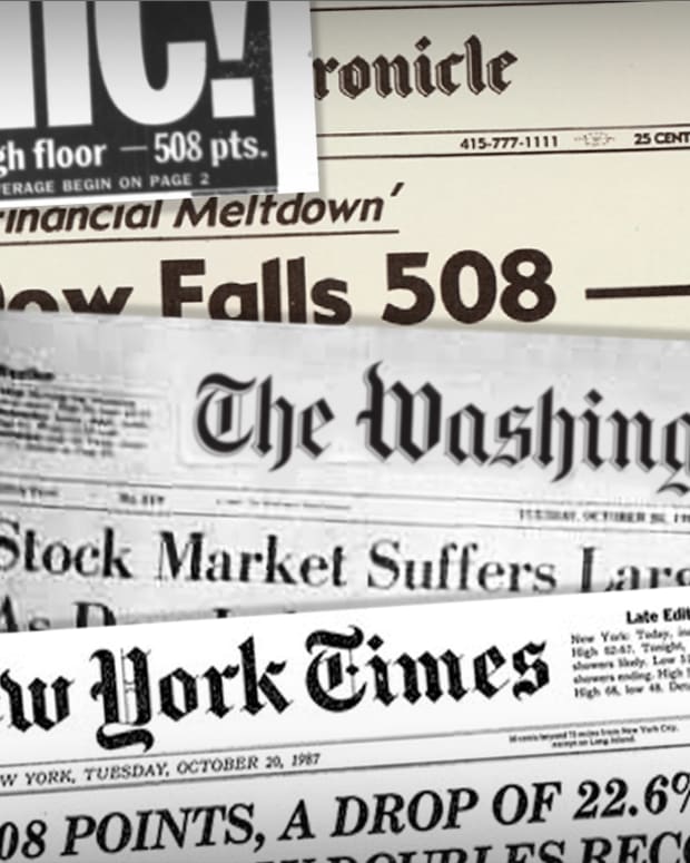 Top Headlines From Black Monday and the Stock Market Crash of 1987