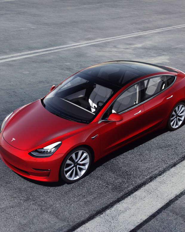 Model 3 Performance - Red Above Tarmac