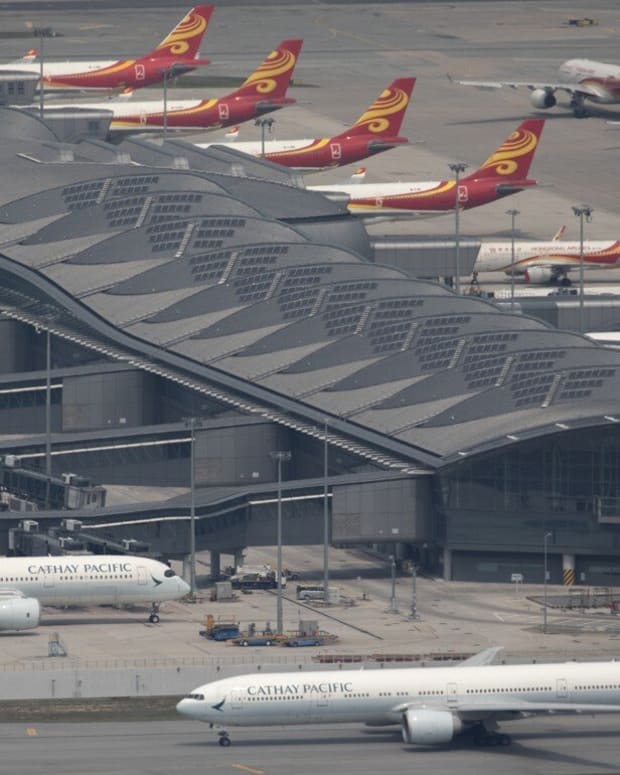 Airplanes grounded at Hong Kong International Airport amid Covid-19 flight suspensions. Photo: Robert Ng