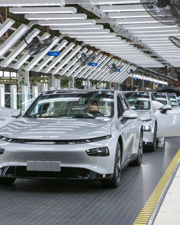 Xpeng's factory in Zhaoqing, Guangdong province. The company, like other EV makers, says it is fully aware of the significance and potential of the EV battery recycling business, but is not yet ready to lay out detailed plans. Photo: Iris Ouyang