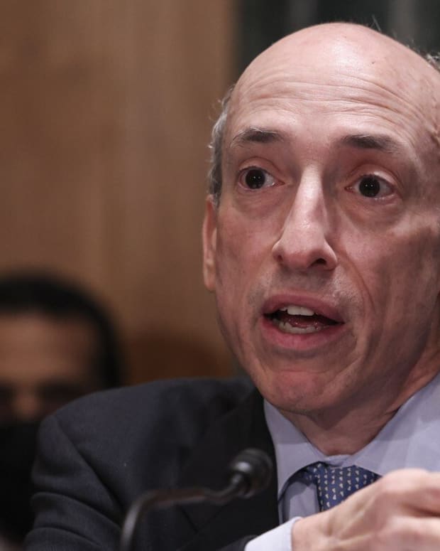 Gary Gensler, chairman of the US Securities and Exchange Commission (SEC), testifying at a Senate Banking, Housing, and Urban Affairs Committee hearing in Washington on September 14. Photo: EPA-EFE