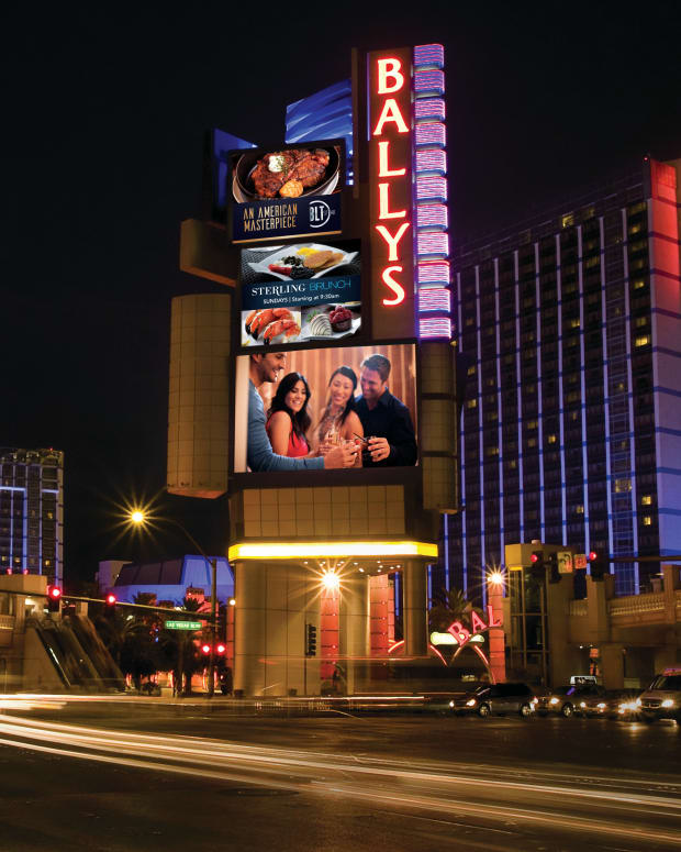 The exterior of Ballys on the Las Vegas Strip.
