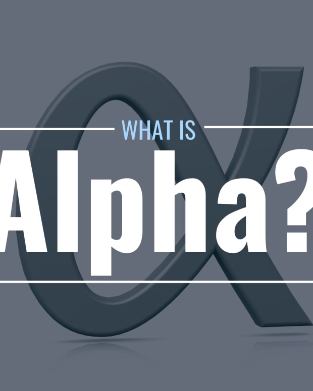 Image of the greek letter alpha with text overlay: "What Is Alpha?"