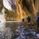 Zion National ParkUtahThis popular Utah national park is famous for the steep red cliffs of Zion Canyon and the Zion Narrows wading hike, pictured here. Zion Canyon Scenic Drive leads to forest trails along the Virgin River. The river flows to the Emerald Pools, which have waterfalls and a hanging garden.Photo: Checubus / Shutterstock