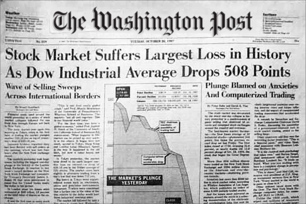 Top Headlines From Black Monday And The Stock Market Crash Of 1987 Thestreet