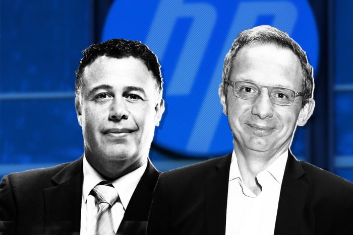 Dion Weisler (left) and Enrique Lores.