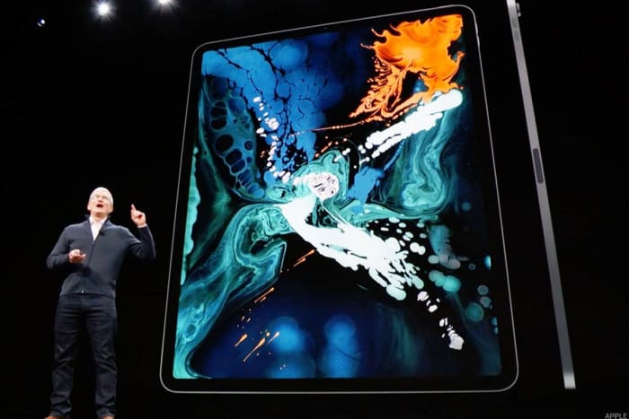 The new iPad Pros with edge-to-edge displays.