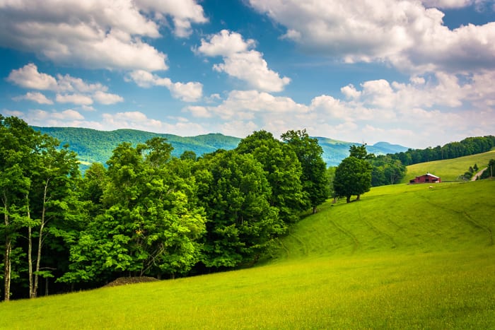 West Virginia landscape.