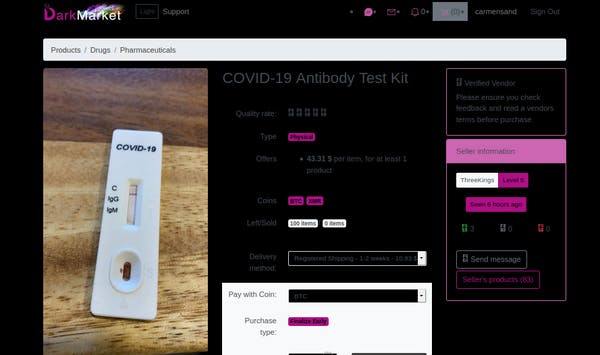If it’s an in-demand COVID-19 commodity, chances are it’s available on darknet markets. Screenshot by David Maimon, CC BY-ND