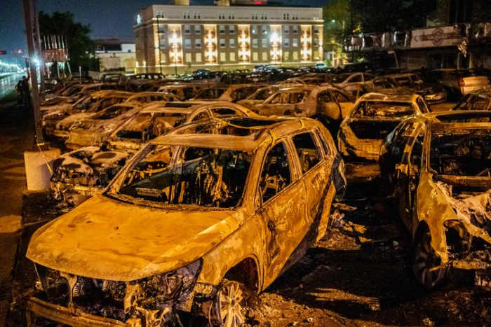 A used car lot in Kenosha, Wis., Aug. 25, 2020. Kerem Yucel/AFP via Getty Images