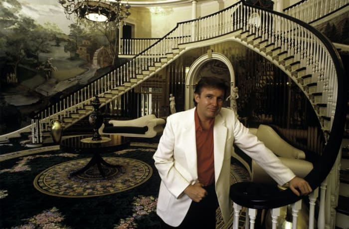 Trump, here in his Greenwich, Conn. home in 1987, always had a unique decorative style. Joe McNally/Getty Images