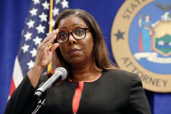 New York Attorney General Letitia James has sued the NRA. AP Photo/Kathy Willens