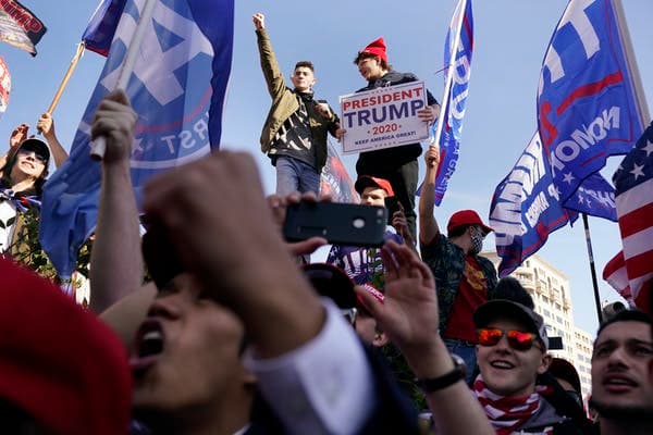 Supporters of President Donald Trump marched in Washington, D.C., on Nov. 14. AP Photo/Jacquelyn Martin