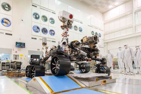 The Perseverance Rover is 90% spare parts from the Curiosity Rover but has a few new tools on board. NASA/JPL-Caltech