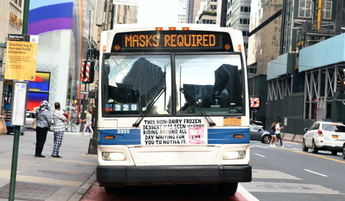 18 bus NYC masks transportation sh