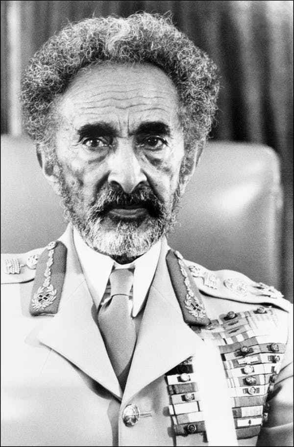 Ethiopian Emperor Haile Selassie was deposed in late 1974 after the disastrous famine of 1973 led to economic chaos, industrial strikes and mutiny among the armed forces. STAFF/AFP via Getty Images