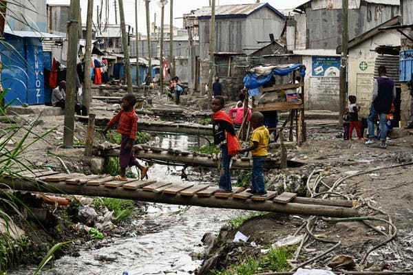 The Mukuru Kwa Njenga slum in Nairobi. COVID-19 is expected to be even more devastating for poor countries. Simon Maina/GettyImages