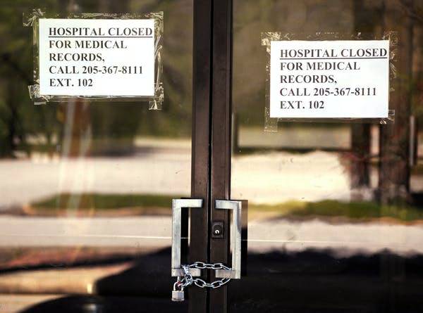 The recently closed Pickens County Medical Center in Carrollton, Alabama, one of the latest health care facilities to fall victim to a wave of rural hospital shutdowns across the United States. AP /Jay Reeves