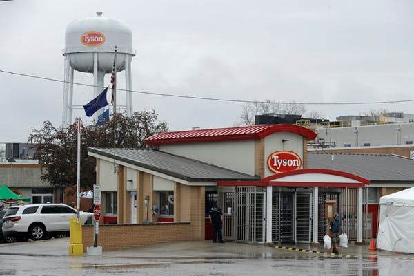 This Tyson facility in Logansport, Indiana, closed after several employees tested positive for COVID-19. AP Photo/Darron Cummings