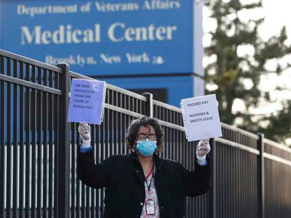 VA hospitals across the country are short-staffed and don’t have the resources they need to protect their workers. AP/Kathy Willens