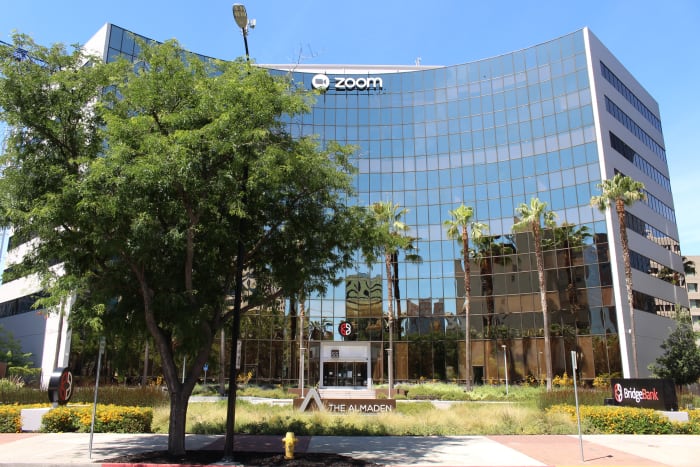 Figure 1: Zoom headquarters on Almaden Boulevard in San Jose, California. Photographed on June 21, 2020.