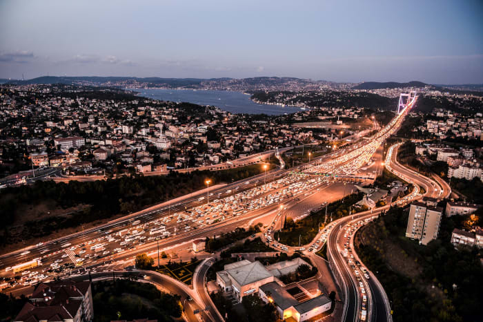 istanbul traffic turkey sh