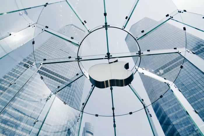 Figure 1: View from inside of an Apple store.