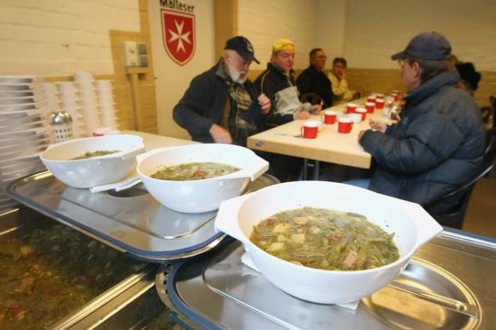 A soup kitchen in Berlin in 2009. Poverty in Germany, already rising, was exacerbated by the financial crisis. Sean Gallup/Getty Images