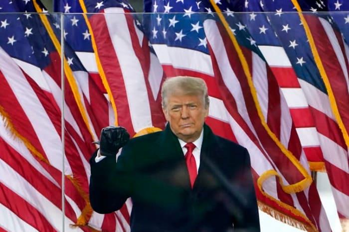 In a statement, Trump called the Oversight Board decision a ‘total disgrace.’ AP Photo/Jacquelyn Martin