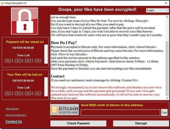 Victims of ransomware attacks are typically presented with a screen like this. TechnoLlama, CC BY
