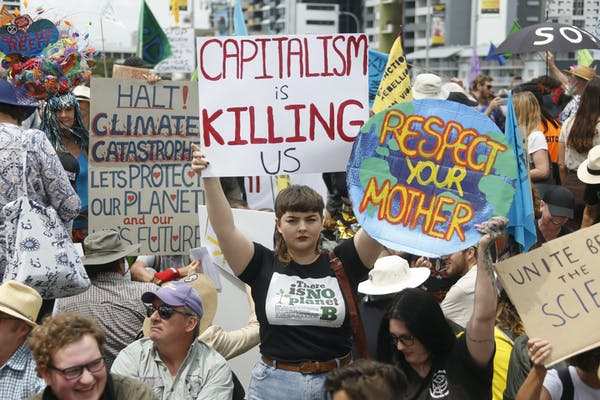 ‘Capitalism is killing us’. Alex Bee/Shutterstock.com