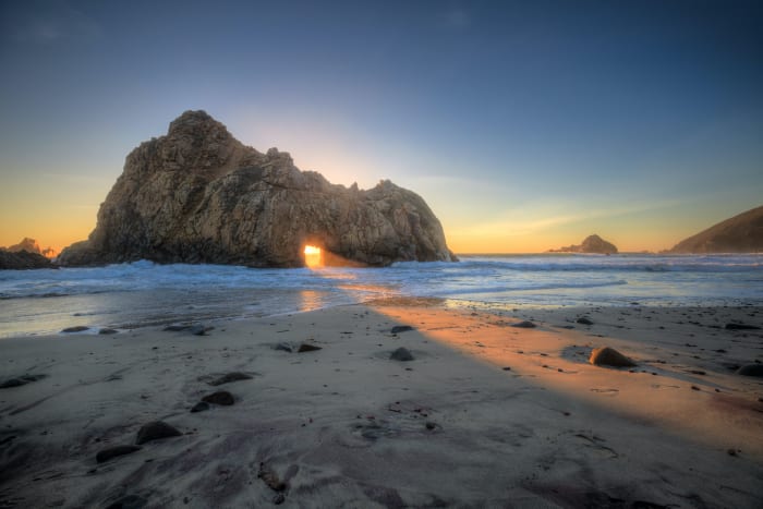 24 Pfeiffer Beach keyhole rock big sur calif sh