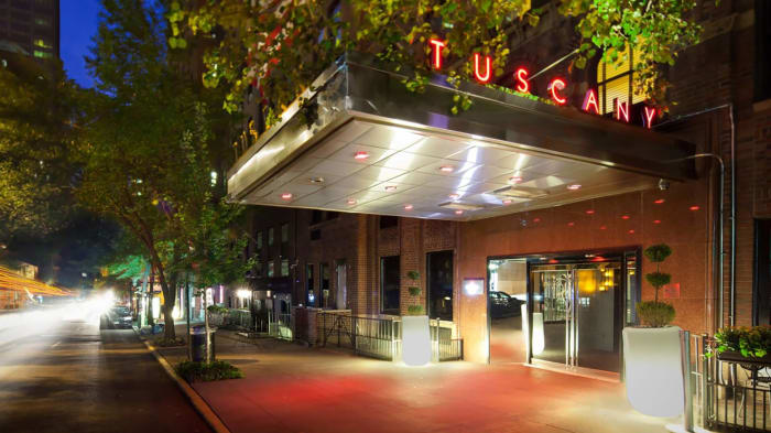 The exterior of the Tuscany Hotel in Manhattan, New York. lead.