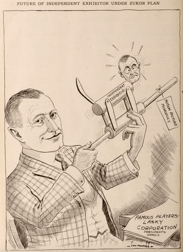 Adolph Zukor and his Wall Street backers sought to monopolize access to audiences. Internet Archive