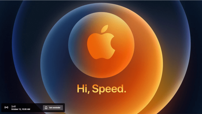 Apple "Hi, Speed" event promo material