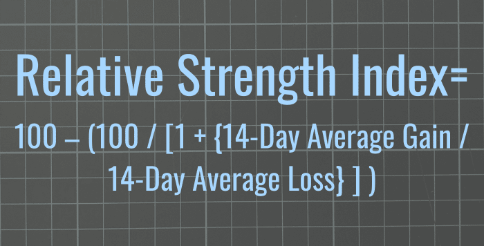 Relative Strength Index = 100 – (100 / [1 + {14-Day Average Gain / 14-Day Average Loss} ] )